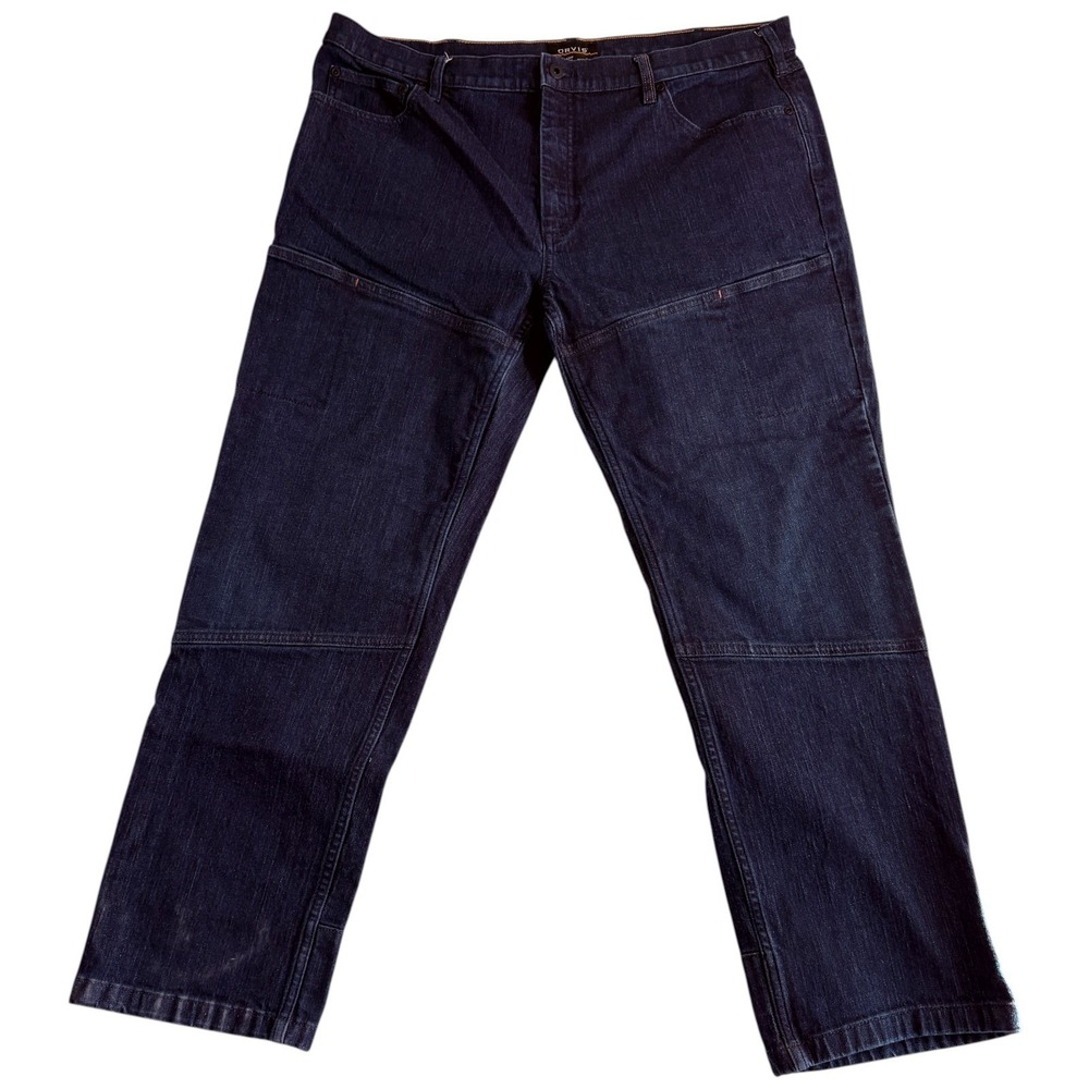 Orvis Jeans‎ Mens 40x30 (40x29.5) Dark Blue Denim Stretch Straight Leg Outdoor